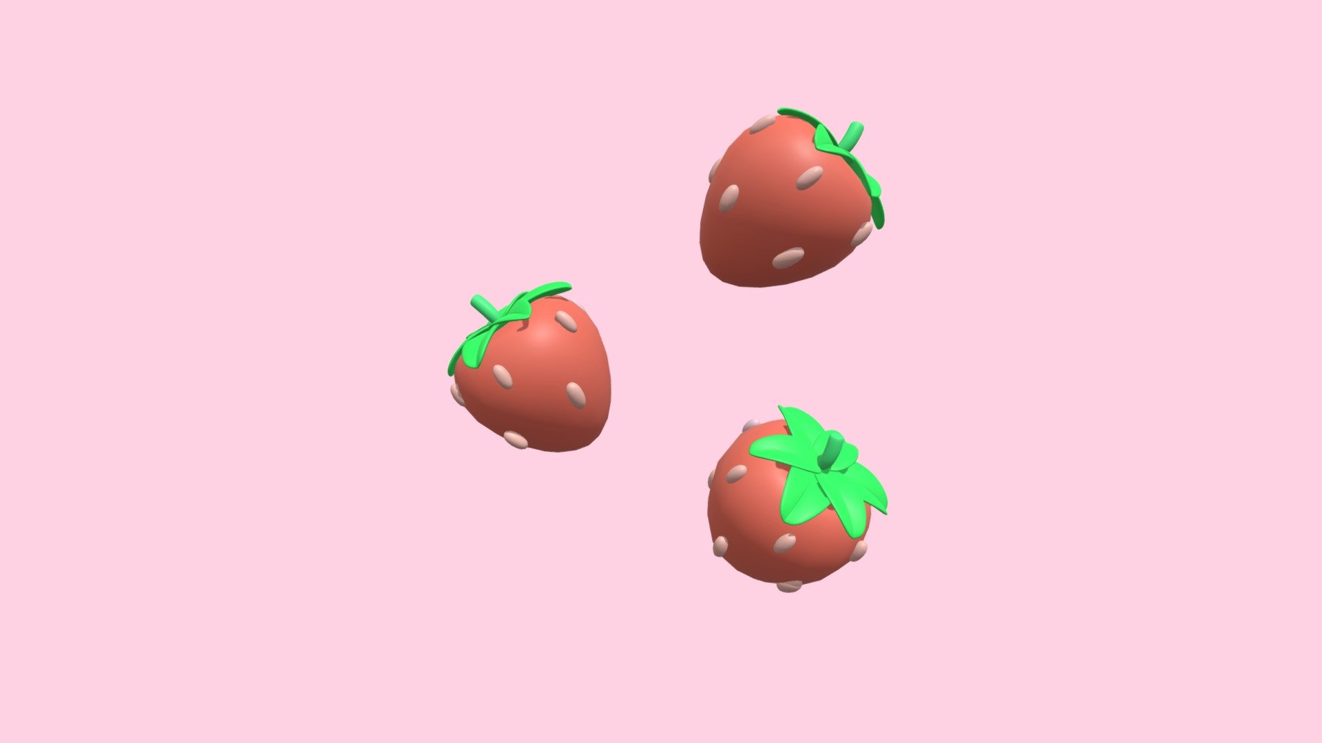 strawberry - Download Free 3D model by aishahbee (@aisyahbee) 3d model