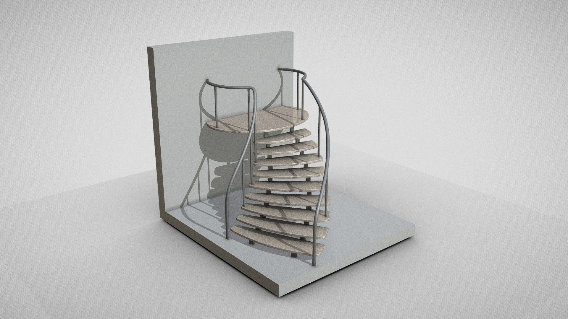 Here is version 2 of the spiral staircase, textured and with a different steel construction for the granite steps.




Spiral Staircase High-Poly (Version 1)









Modeled and textured by 3DHaupt in Blender-2.81a - Spiral Staircase High-Poly (Version 2) - Buy Royalty Free 3D model by VIS-All-3D (@VIS-All) 3d model