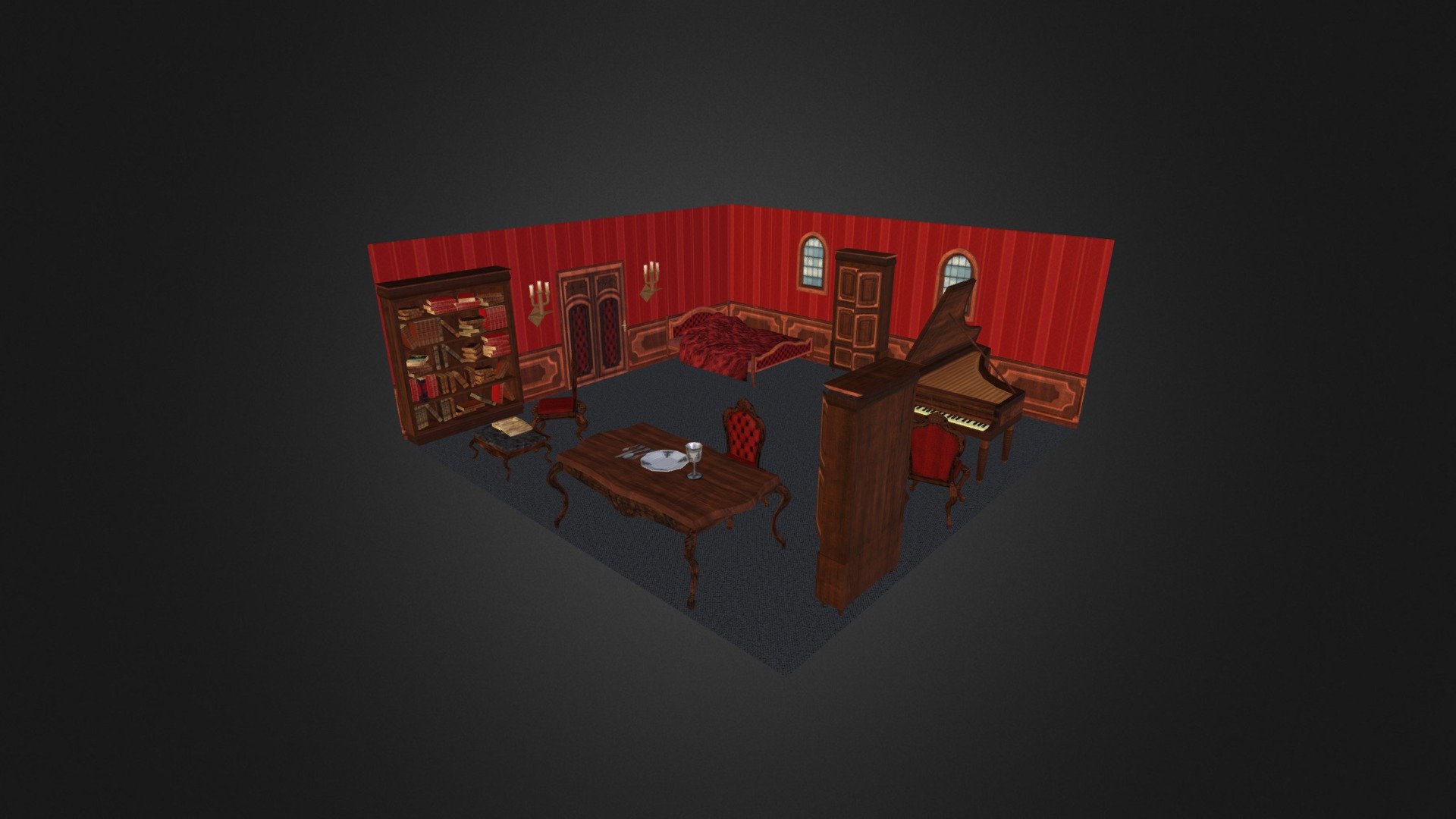 Baroque Room - 3D model by Viktor Trisjin (@vtrisjin) 3d model