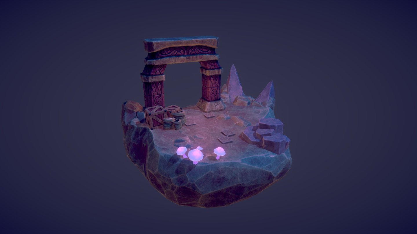 These are assets from the Mind the Trap cave environment that I'm a solo artist for 3d model