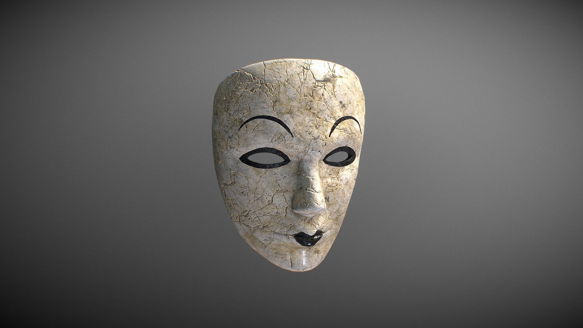 Baby Doll mask, game ready for a scene in Unreal engine, Unity or in VR 3d model