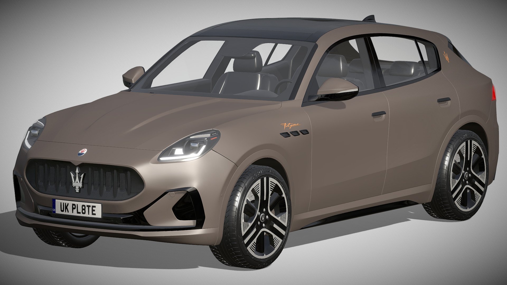 Maserati Grecale Folgore

https://www.maserati.com/global/en/shopping-tools/grecale-folgore

Clean geometry Light weight model, yet completely detailed for HI-Res renders. Use for movies, Advertisements or games

Corona render and materials

All textures include in *.rar files

Lighting setup is not included in the file! - Maserati Grecale Folgore - Buy Royalty Free 3D model by zifir3d 3d model