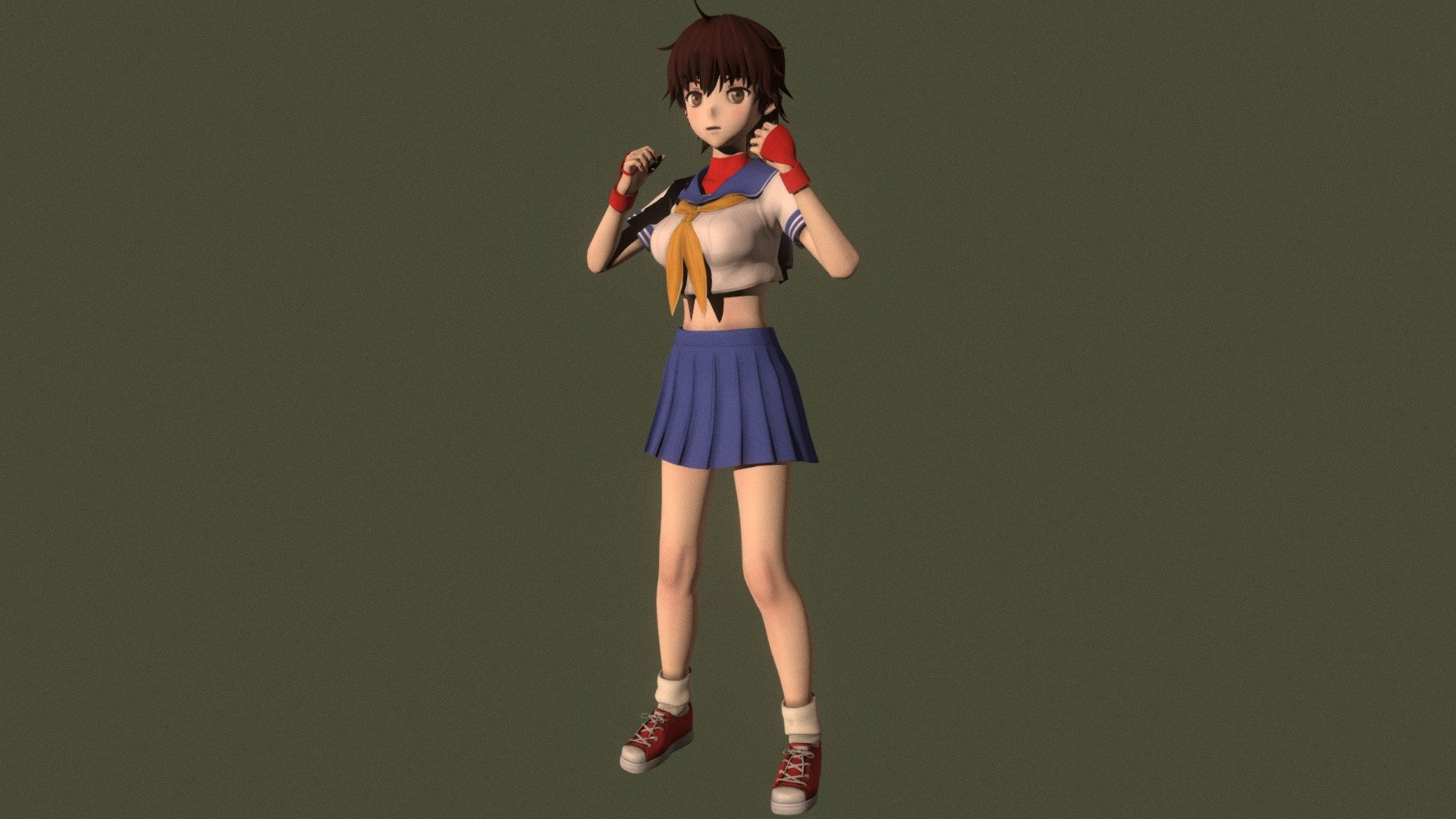 Posed model of anime girl Sakura Kasugano (Street Fighter).

This product include .FBX (ver. 7200) and .MAX (ver. 2010) files.

Rigged version: https://sketchfab.com/3d-models/t-pose-rigged-model-of-sakura-kasugano-f17aba418457472ba00a14311585a2ff

I support convert this 3D model to various file formats: 3DS; AI; ASE; DAE; DWF; DWG; DXF; FLT; HTR; IGS; M3G; MQO; OBJ; SAT; STL; W3D; WRL; X.

You can buy all of my models in one pack to save cost: https://sketchfab.com/3d-models/all-of-my-anime-girls-c5a56156994e4193b9e8fa21a3b8360b

And I can make commission models.

If you have any questions, please leave a comment or contact me via my email 3d.eden.project@gmail.com 3d model