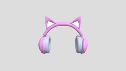 Kitty Ear Headset Worn headset, cat-ears, kitty-ears, gamer-headset, kitty-ear-headset, razer-headset