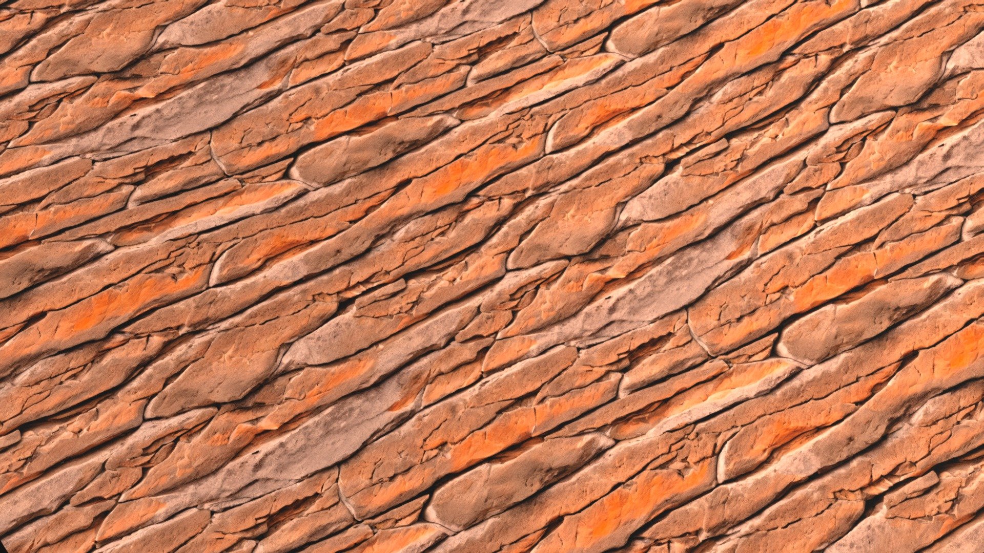 AI-generated natural orange-coloured rock texture - Natural orange-coloured rock texture - Download Free 3D model by Tijerín Art Studio (@tijerin_art) 3d model