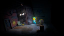 The factory landscape, unity, unity3d, game, stylized, environment