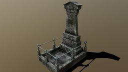 Tombstone (Game Ready) tombstone, cemetery, game_ready, low_poly, tomb