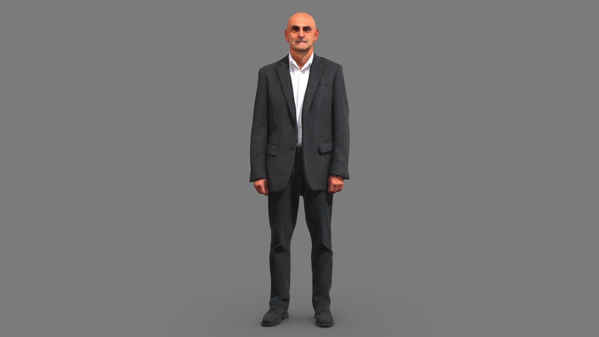 This digital 3D model represents a man in formal attire, including a jacket. It is perfect to be used in animation, architecture or fashion design projects. Yes, this digital 3D model is suitable to be used in 3D printing of any kind 3d model