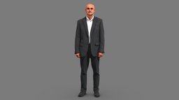 Man in formal attire printing, family, 3dscanning, print, printable, fotoescultura