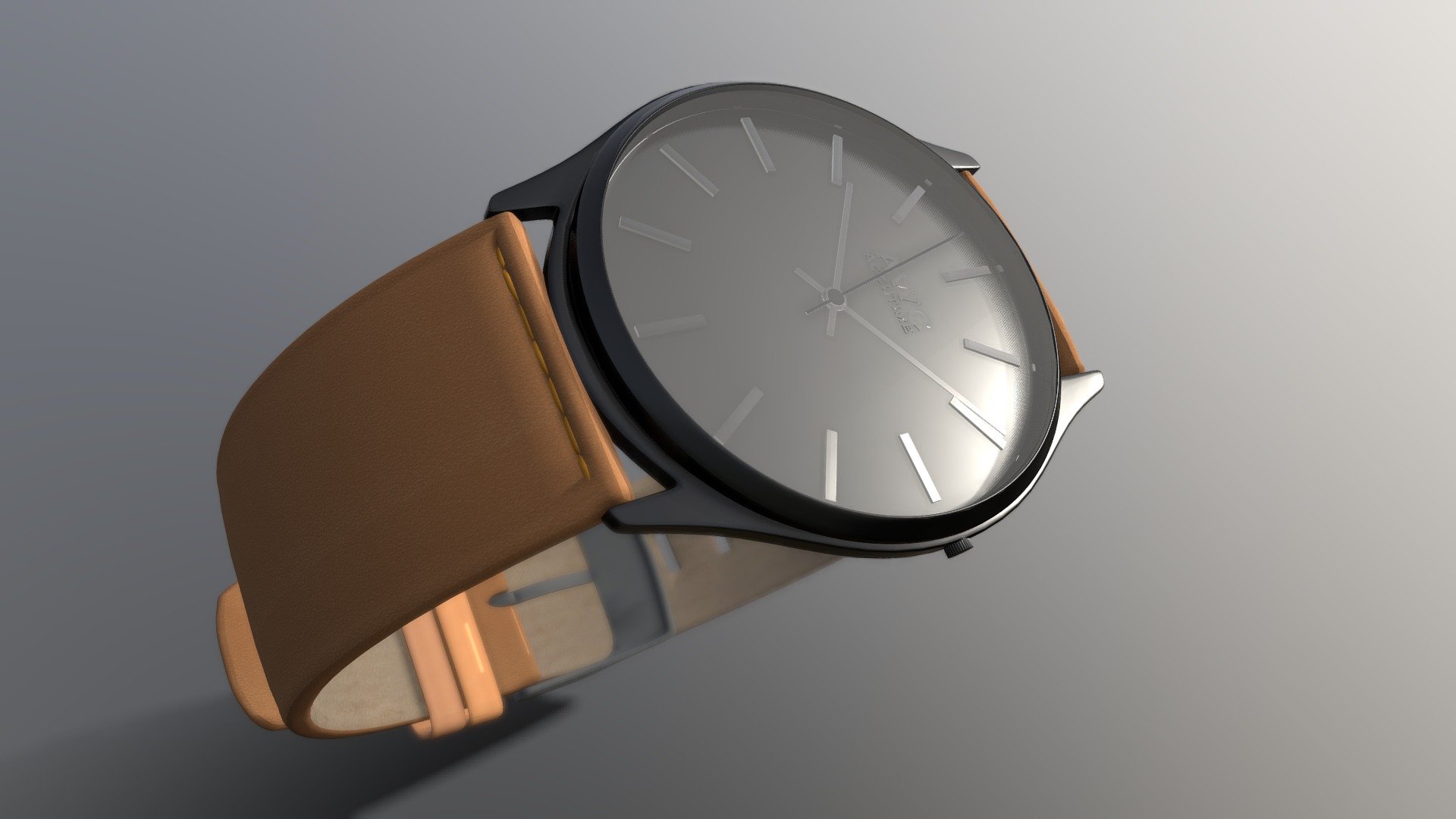 https://awcbrand.com/collections/campbell/products/black-saddle-brown-leather

Sleek stick hands and indexes bring modern functionality to this understated and clean round watch paired with a soft suede leather strap. 3 ATM Water Resistant 3d model