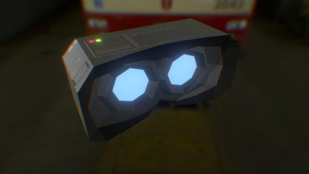 Retrofuturistic low poly VR headset - VR Headset Low Poly - 3D model by marioleo000 3d model