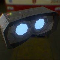 VR Headset Low Poly prop, gamedev, retrofuturism, vrheadset, artdigitalis