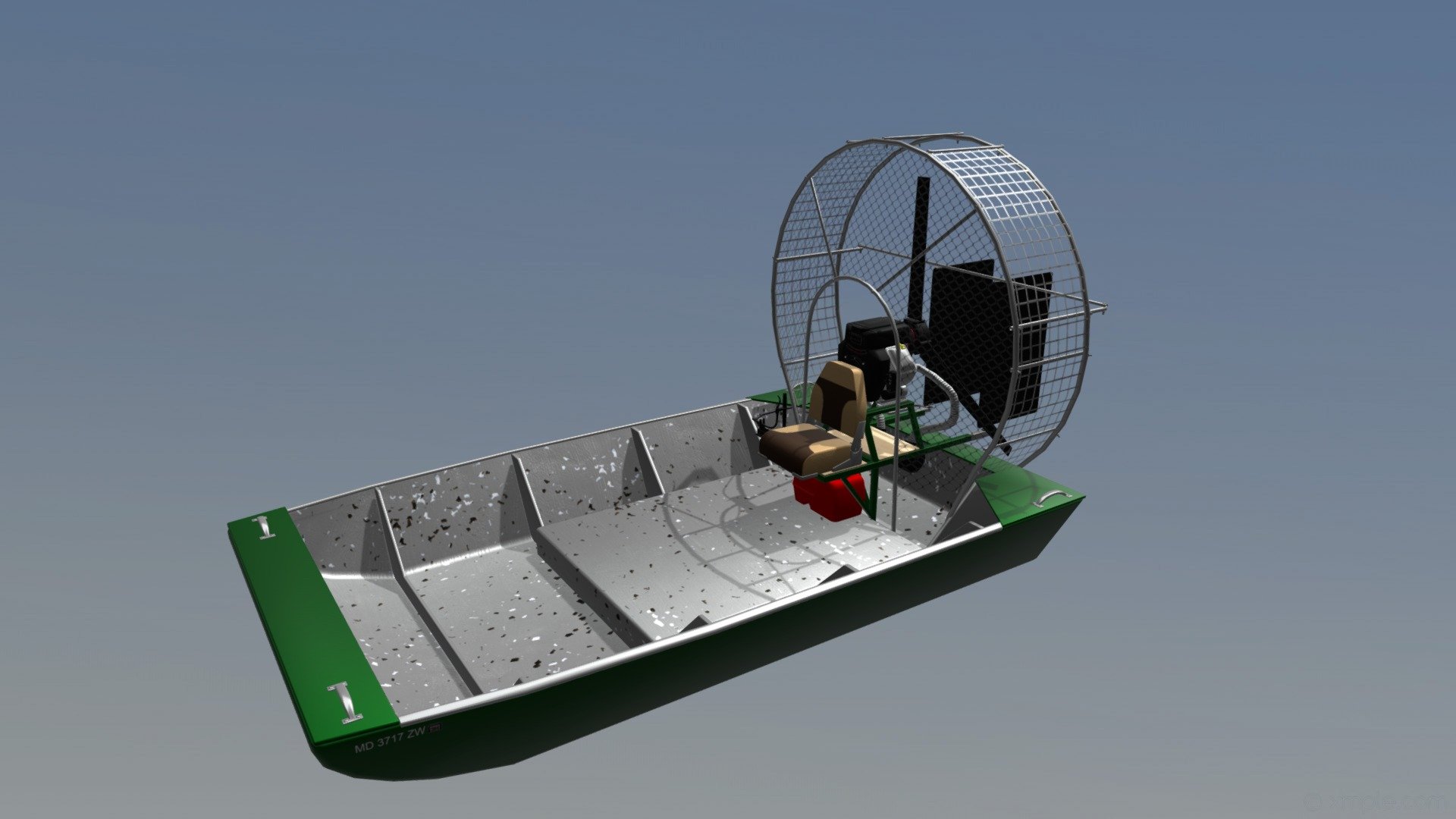 Rascal Mini Airboat - Download Free 3D model by BoatUS Foundation (@boatusfoundation) 3d model