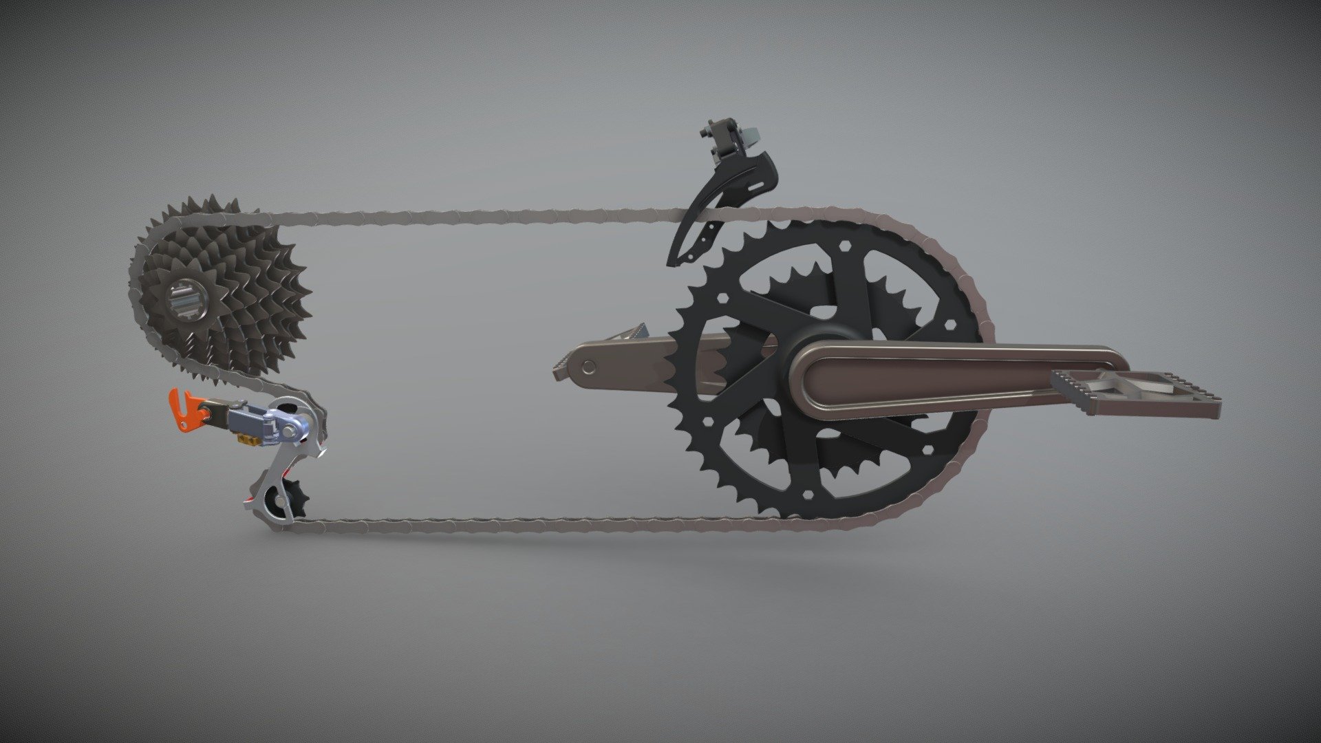Bron: https://grabcad.com/library/bicycle-gearbox-1 - Fietsversnelling - 3D model by BVH-Techniek (@bvhtechniek) 3d model