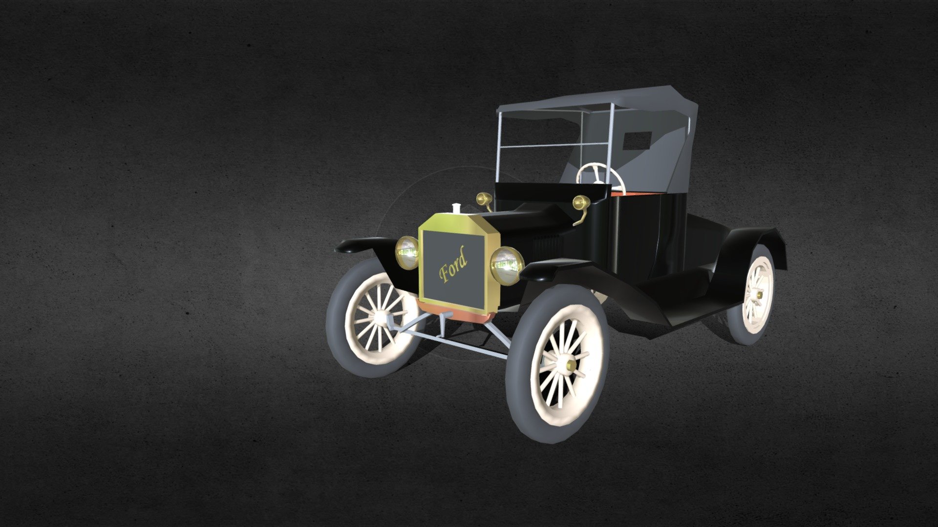 Low Poly Ford Model T roadster 3d model