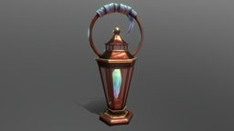 Crystal Lantern lantern, torch, challenge, prop, elf, crystal, elven, magical, asset, fantasy, magic, prompt