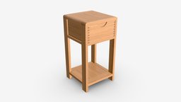 Compact Side Table Ercol Bosco room, frame, wooden, bedside, bedroom, side, apartment, night, furniture, table, indoors, nightstand, contemporary, 3d, pbr, home, wood