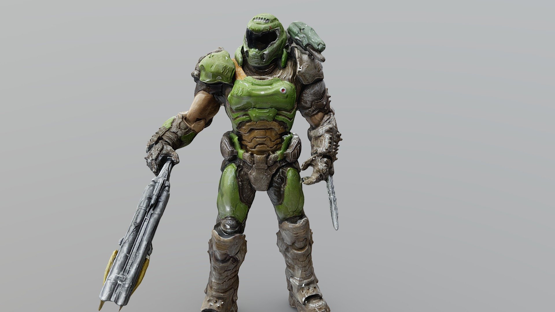 Full model of the Doom Slayer from the video game Doom Eternal! - Doom Slayer - Doom Eternal Model - 3D model by MetalArcade 3d model