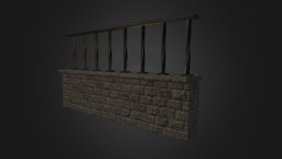 Simple Brick Fence fence, bricks, barrier, seamless, wall