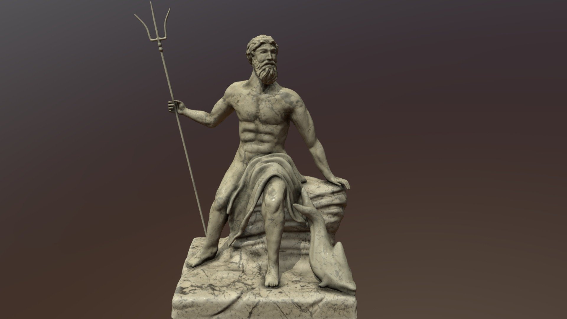 Poseidon sculpt based on the version in the port of Copenhagen - Poseidon Statue - Buy Royalty Free 3D model by Rebecca Gainer (@rebeccaG) 3d model