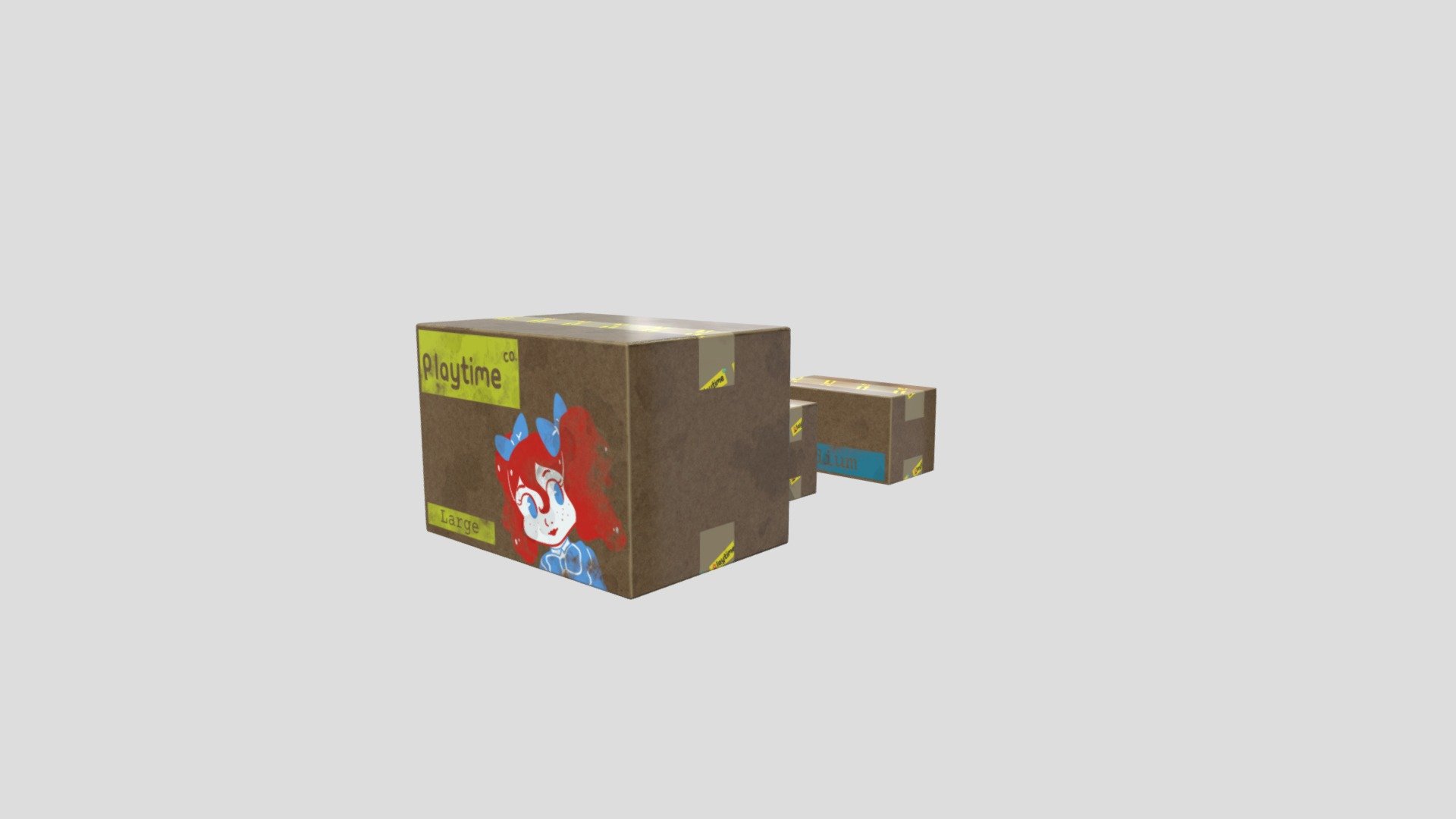 Poppy Playtime | Playtime co. Boxes - Download Free 3D model by Xoffly 3d model