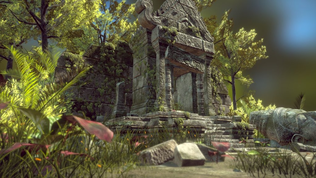 This is my first game ready environment based on cambodian temples and made as a project for the course “Intro to Environment Art” with Andres Rodriguez at CGMA.

http://3dclassroom.cgmasteracademy.com/elective/1907

The main objective of this project was to learn how to make an environment scene, to prepare the textures and the blockout and prepare a good set of assets to assembly the scene. Also, I have learnt substance designer, a powerful and really fun tool, so I hope to keep using it and improving my skills 🙂

More images on my artstation: https://www.artstation.com/artwork/LlvnA

or my website: http://www.dulceisisart.com/portfolio/cambodian_temple/

For better resolution, please switch the textures to HD :) - Cambodian Temple - 3D model by Dulce Isis (@isis) 3d model