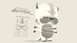 Appa from Avatar: The Last Airbender / ATLA wind, fanart, flying, cute, legend, avatar, small, element, pet, big, series, from, legendary, last, search, friend, family, friendly, wanted, the, bison, casual, airbender, aang, flier, appa, atla, substancepainter, character, handpainted, cartoon, game, blender, lowpoly, zbrush, animal, animation, stylized, fantasy, "anime", "of", "2022"