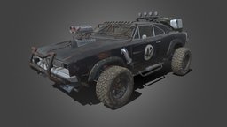 Rally Car rally, post-apocalyptic, rusty, old, musclecar, off-road, muscle-car, vehicle, racing, car