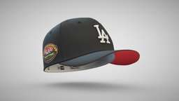 LA DODGERS ANNIVERSARY CAP hat, baseball, stadium, cap, augmentedreality, la, vr, virtualreality, web, anniversary, losangeles, los-angeles, dodgers, gltf, glb, 3d, 3dmodel, sport