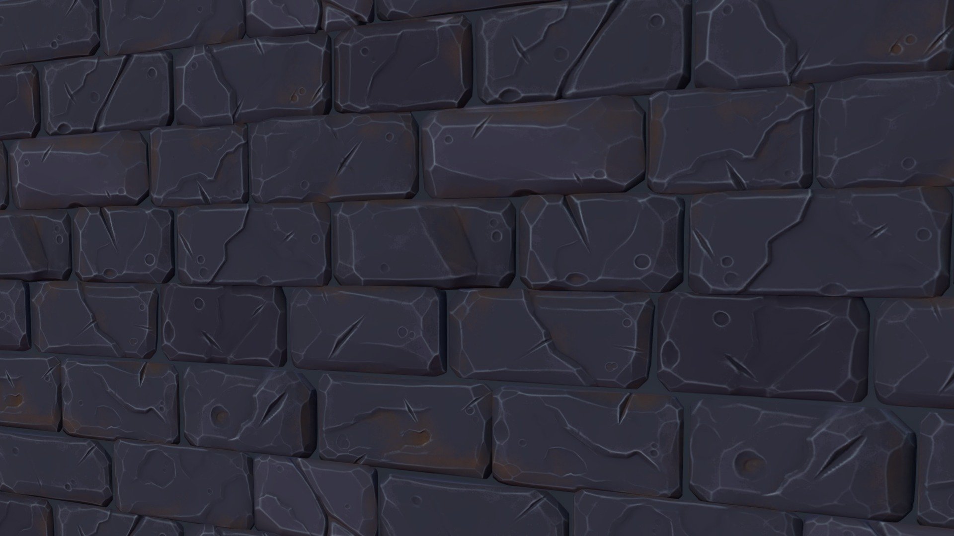Stylized Brick Wall  - Wall Test - 3D model by EricHart 3d model