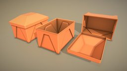 Road Grit Container (Low-Poly) road-grit-container, low-poly