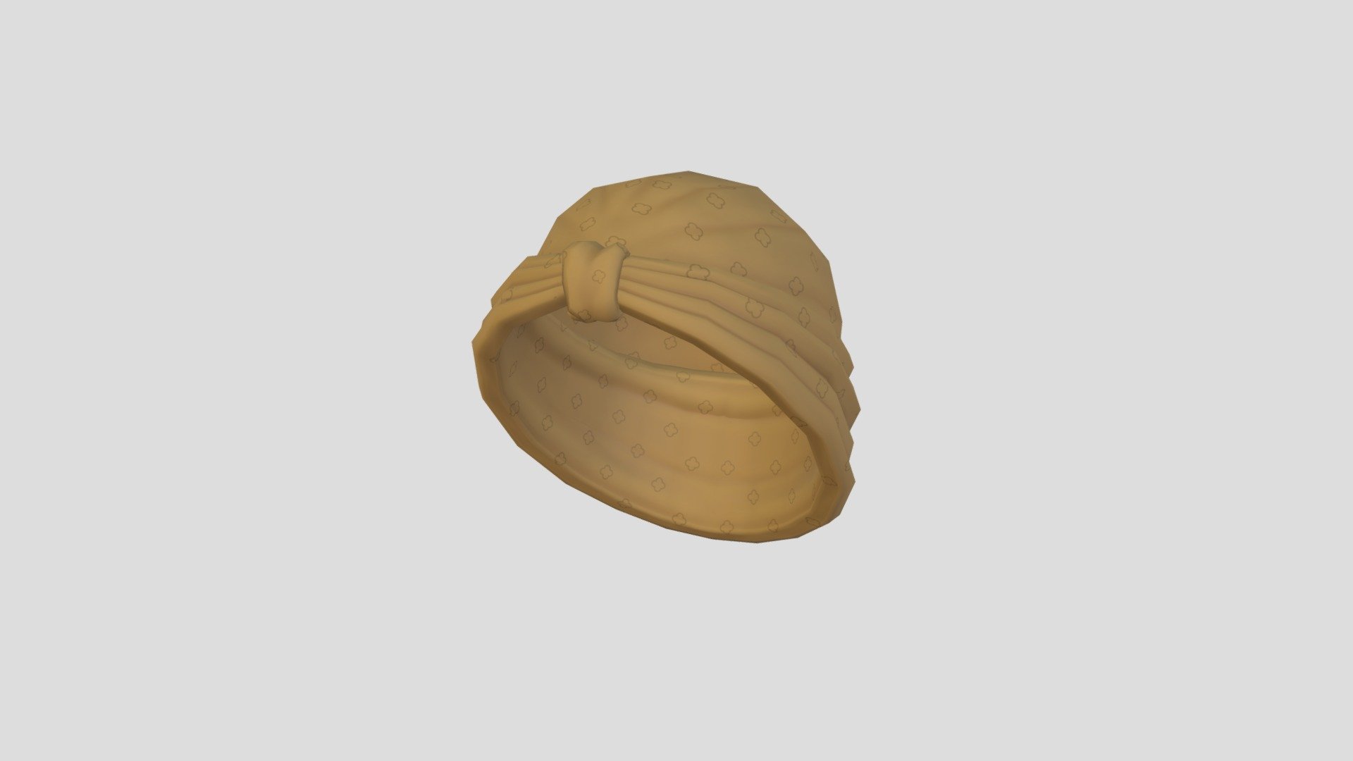 Yellow Lady Turban 3d model.      
    


File Format      
 
- 3ds max 2021  
 
- FBX  
 
- OBJ  
    


Clean topology    

No Rig                          

Non-overlapping unwrapped UVs        
 


PNG texture               

2048x2048                


- Base Color                        

- Normal                            

- Roughness                         



566 polygons                          

575 vertexs                          
 - Yellow Lady Turban - Buy Royalty Free 3D model by bariacg 3d model