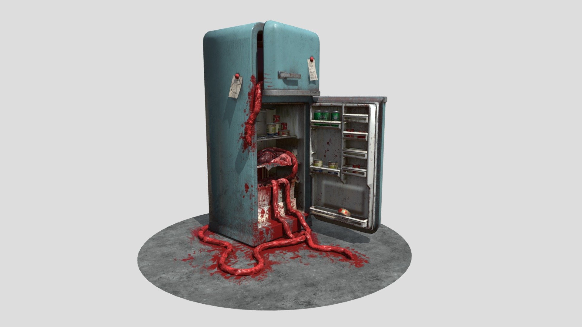 The fridge of Horror - 3D model by AlfonsArt (@ArtAlfons) 3d model