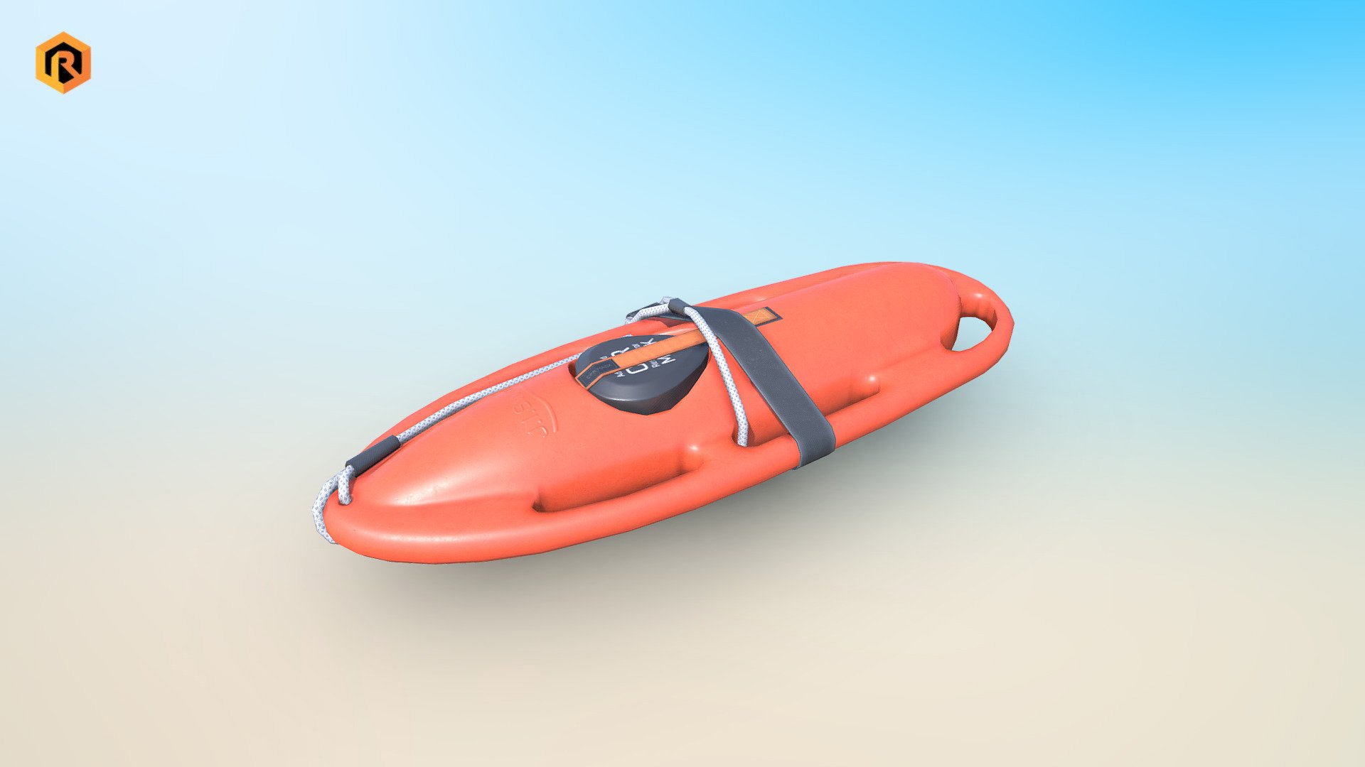 High-quality low-poly PBR 3D model of Lifeguard Rescue Buoy. 

It is best for use in games and other VR / AR, real-time applications such as Unity or Unreal Engine. 

It can also be rendered in Blender (ex Cycles) or Vray as the model is equipped with all required PBR textures. 

Model is built with great attention to details and realistic proportions with correct geometry.

PBR texture sets are very detailed so it makes this model good enough for close-up.  

Technical details: 

- 2048px PBR Main Body texture set  (Albedo, Metallic, Smoothness, Normal, AO) 

- 1531 Triangles

- 1222  Vertices 
- Model is one mesh

- Model completely unwrapped

- Model is fully textured with all materials applied

- Pivot points are correctly placed to suit animation process

- Model scaled to approximate real world size (centimeters)

- All nodes, materials and textures are appropriately named - Lifeguard Rescue Buoy - Buy Royalty Free 3D model by Rescue3D Assets (@rescue3d) 3d model