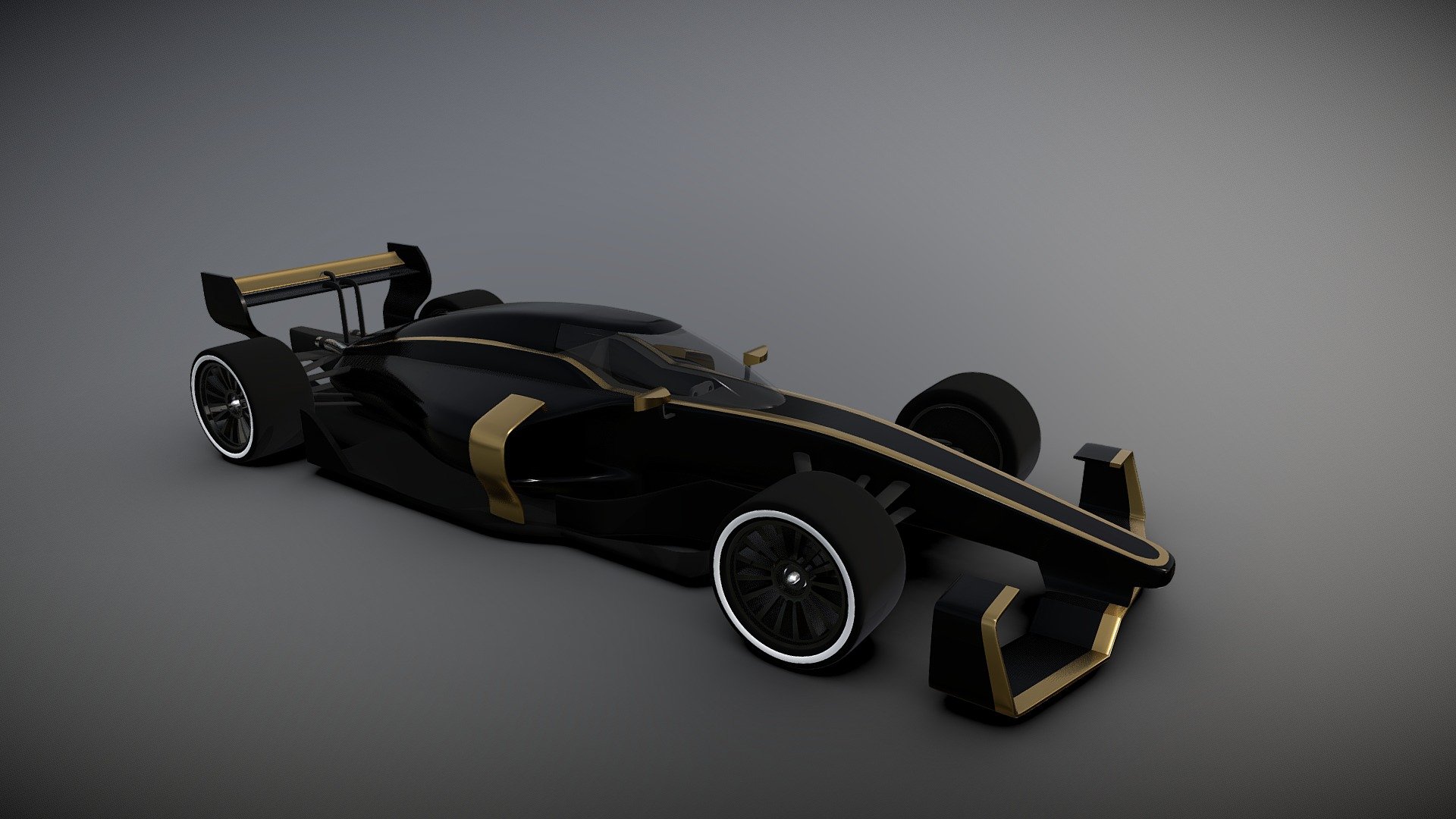 This is a 3d model of a concept F1 car that you have created. Which I was also inspired by some of the existing cars. And this model has high poly 3d model