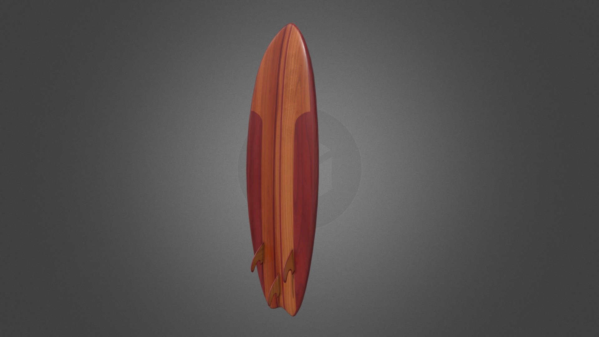 3D model of a wooden surfboard - Surfboard / Tabla de surf - Download Free 3D model by jose908abt 3d model