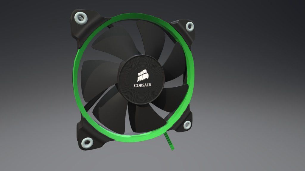 Autodesk Maya and Quixel - Corsair Fan - 3D model by Victor Freire (@victorfreireb) 3d model
