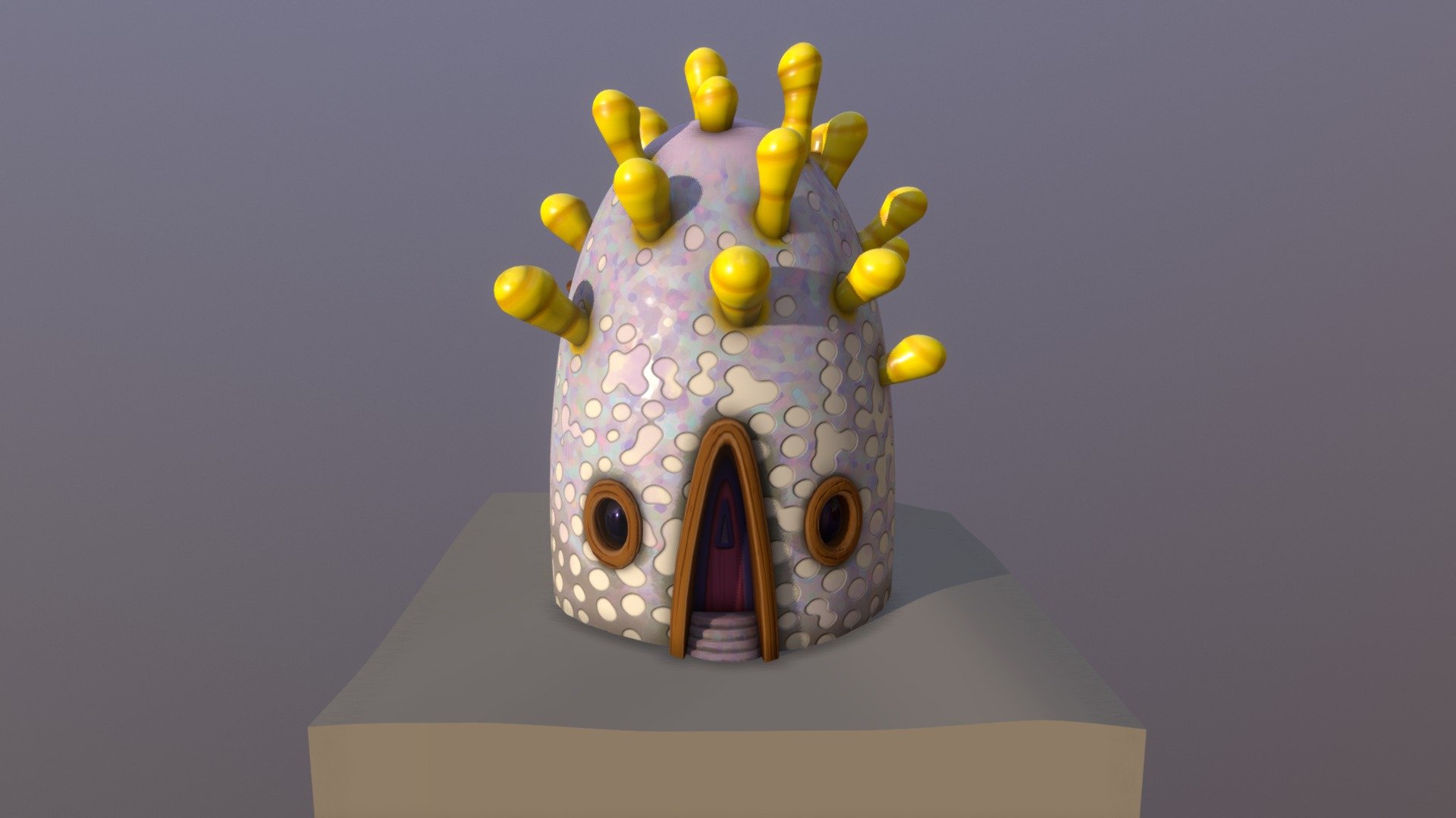 One of the house of Shell Street. Made for the Unity Neon Challenge 3d model