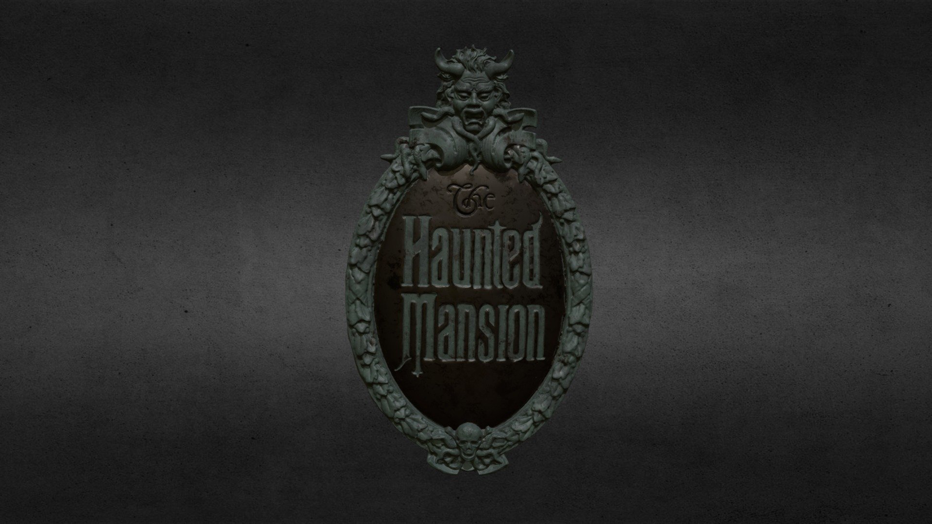 A photogrammetry scan of the Haunted Mansion Entrance Plaque. I remapped the UV texture and painted it in Substance painter. I wish it looked good but there are a few foreign triangles that look bad when zoomed in, partiallly from me attempting to reduce triangles. I hope it still looks good though. The original file was in misplaced in my old models folder and while I've seen many etsy sellers who have used this model, I cant find the original poster. If anyone knows the original scanner, I'd love to know so I can give credit in the description 3d model