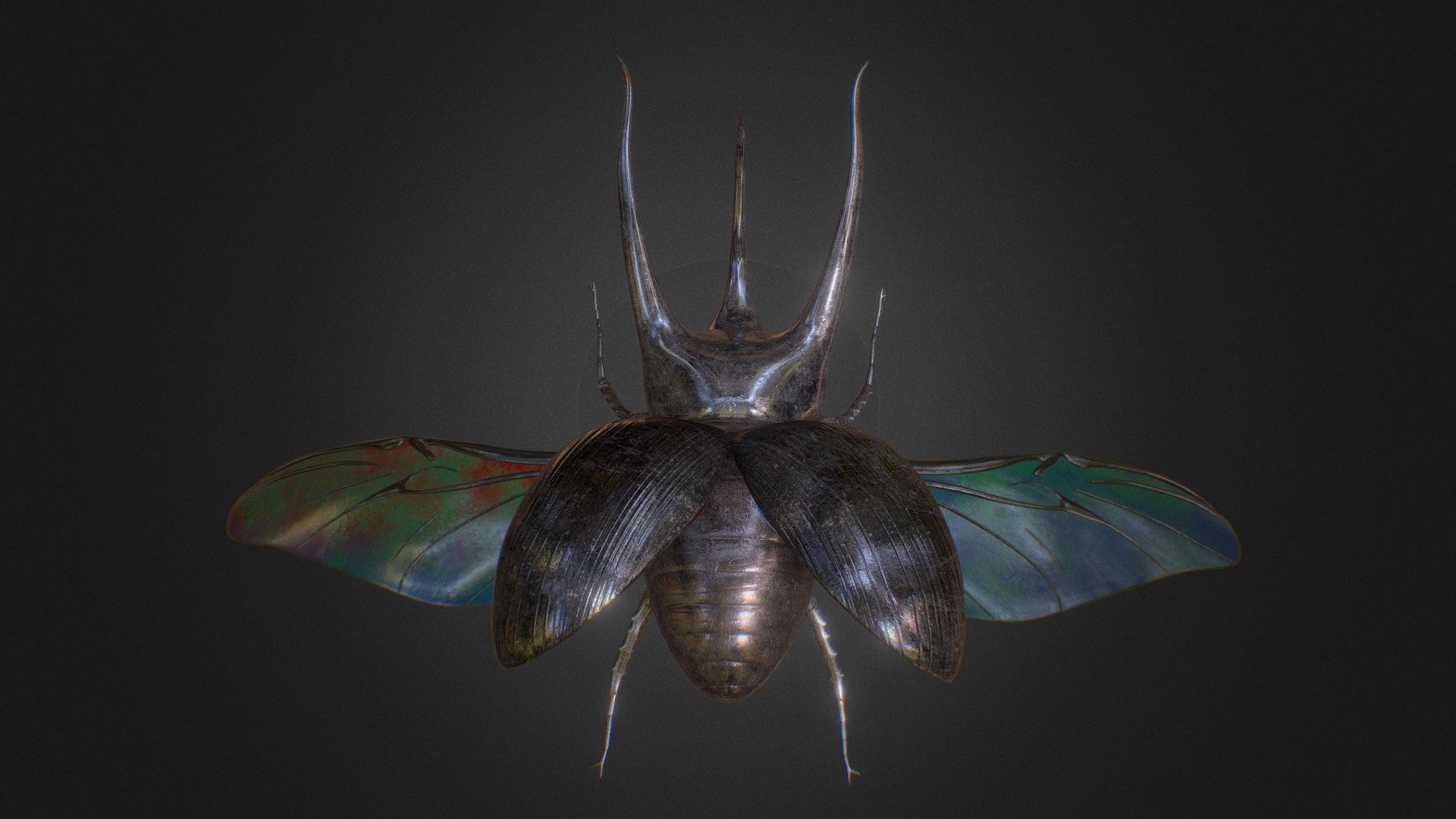 Hercules beetle made in Blender, painted in Substance Painter.

Renders -&gt; https://www.behance.net/gallery/103162055/Hercules-beetle - Hercules beetle - 3D model by skibigfx 3d model