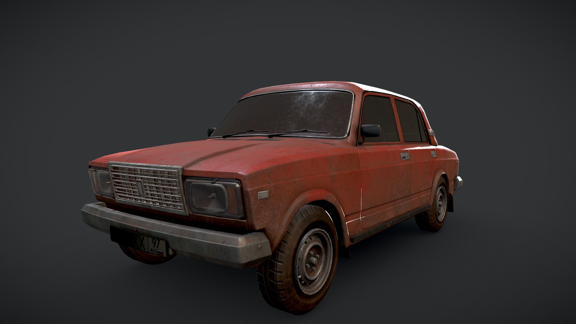 Check out the asset: artstation.com/artwork/zOoddd
A game asset that I created for one of my environments. The car is based on an old soviet car, VAZ 2107.
The mesh has 19.9k tris and uses four 2k materials. Rendered in Blender, using Eevee renderer 3d model