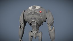 B2 Super Battle Droid | Low Poly | Clone Wars S1 battledroid, droid, clone, wars, battle, star, b2, cis, separatist, handpainted, blender, hardsurface, stylized, super, robot, rigged