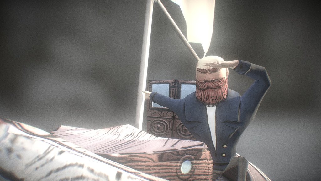 Boat Captain.
Character that introduces the user to the Iceberg plattaform.
[Issue on the sailing that do not shows up the shape keys animation simulating the wind influence] - Capitão - 3D model by n3reu 3d model