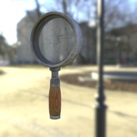 loop/magnifying glass medieval, broken, loop, blendrang, wkwkwk, glass, 3d