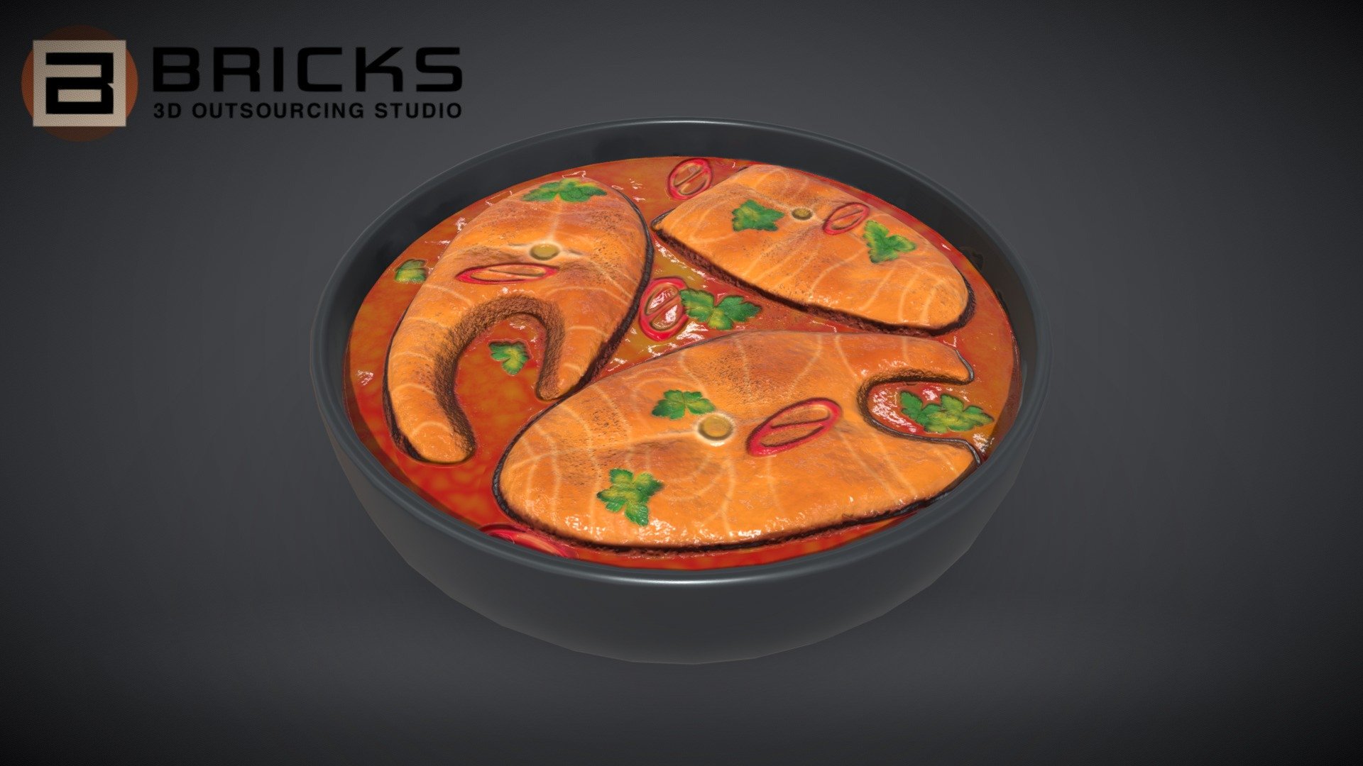 PBR Food Asset:
Macher Jhol
Polycount: 2636
Vertex count: 1320
Texture Size: 2048px x 2048px
Normal: OpenGL

If you need any adjust in file please contact us: team@bricks3dstudio.com

Hire us: tringuyen@bricks3dstudio.com
Here is us: https://www.bricks3dstudio.com/
        https://www.artstation.com/bricksstudio
        https://www.facebook.com/Bricks3dstudio/
        https://www.linkedin.com/in/bricks-studio-b10462252/ - Macher Jhol - Buy Royalty Free 3D model by Bricks Studio (@bricks3dstudio) 3d model