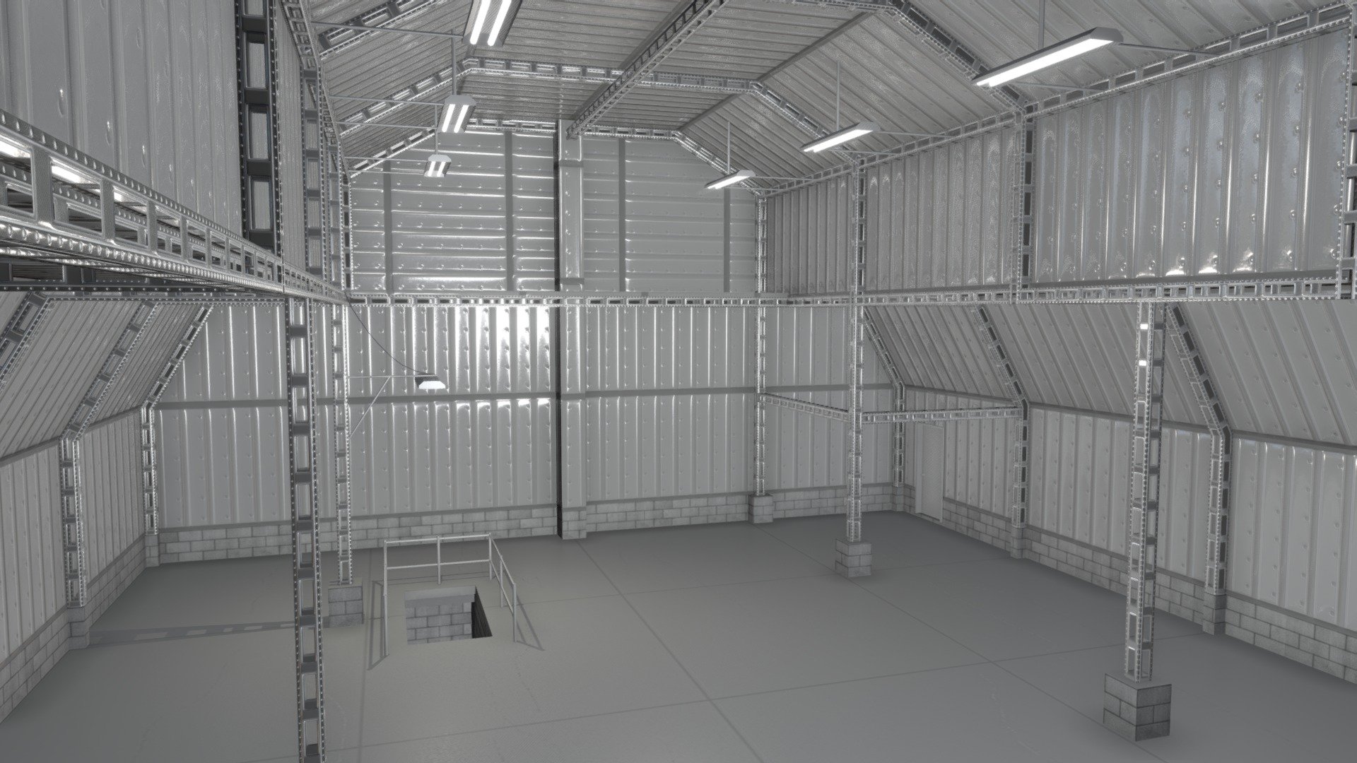 Low Poly Warehouse
Empty warehouse.  Check out my other warehouses also 3d model