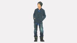 Young Boy In Long Sleeve Sweater 0762 style, boy, people, child, long, clothes, miniature, realistic, sleeves, sweater, character, 3dprint, model