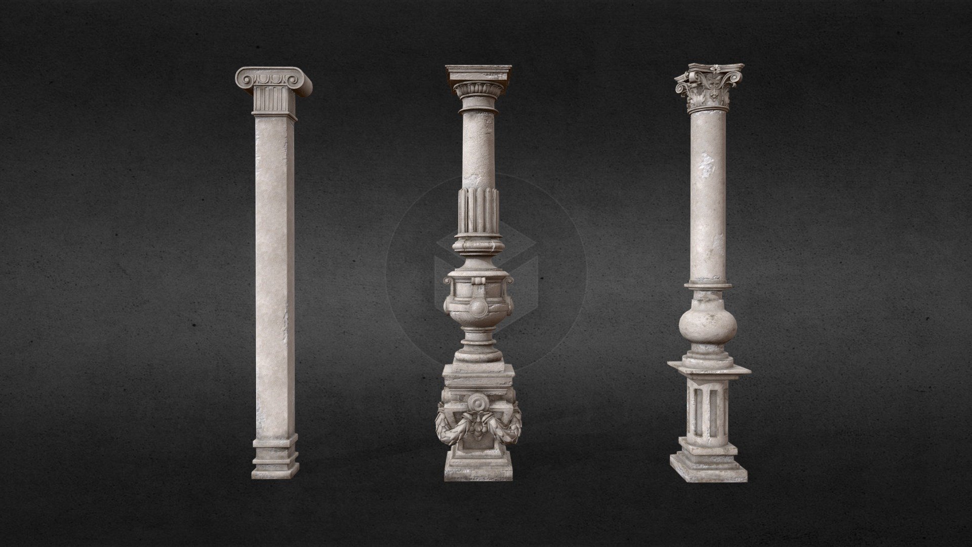 Various styles of columns

Suitable for closeup shots
Textures - Albedo, Roughness, Normal in 2k - Columnns - 3D model by FinchViz (@Zieba_Super) 3d model