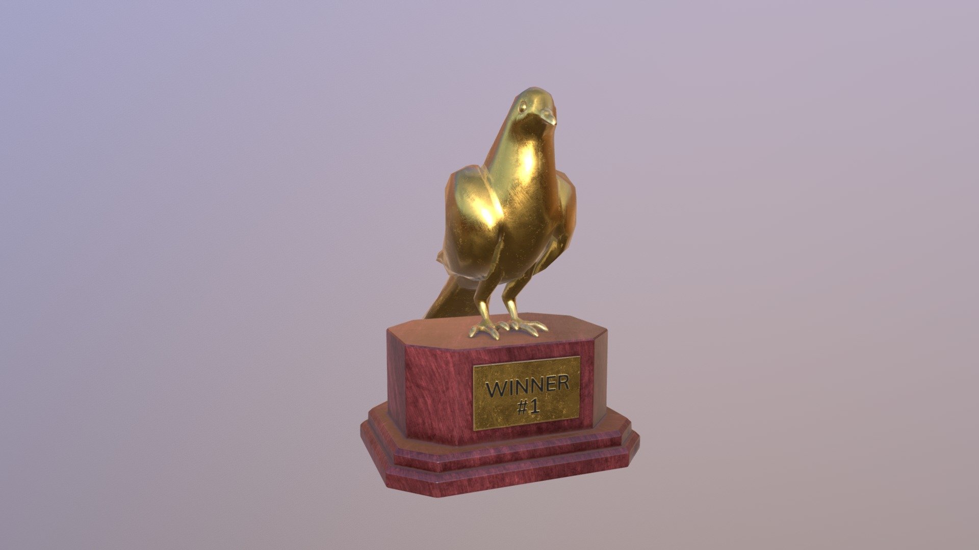 Because why not. This trophy is the kind of trophy that is given to the best pigeon racers when they win a race 3d model