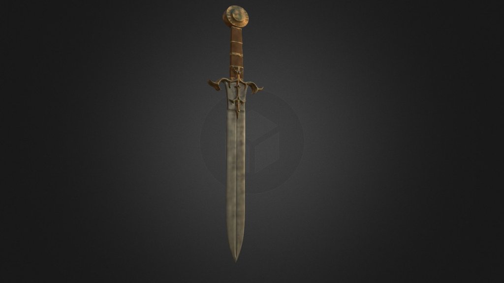 Just another version of my fantasy sword King Slayer - King Slayer Old Rusted and damaged - 3D model by prometheanstudio1 3d model
